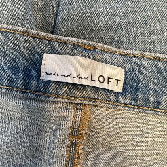 Loft High Rise Straight Jeans in Authentic Vintage Mid Wash 33P/16S - NEW - Picture 9 of 9